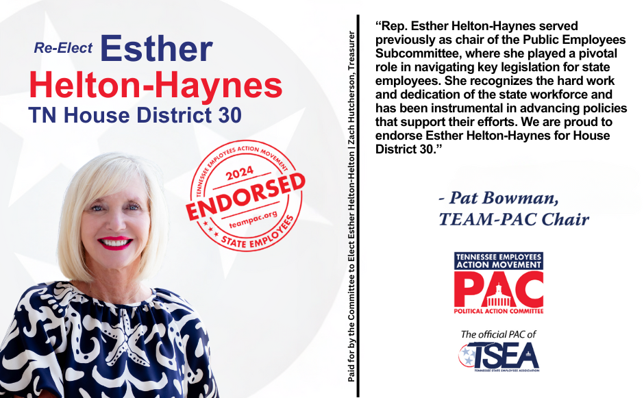 TEAM-PAC Endorsement statement for Esther Helton Haynes